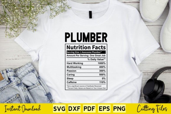 Review: Funny Plumber Nutrition Facts SVG for Embroidery